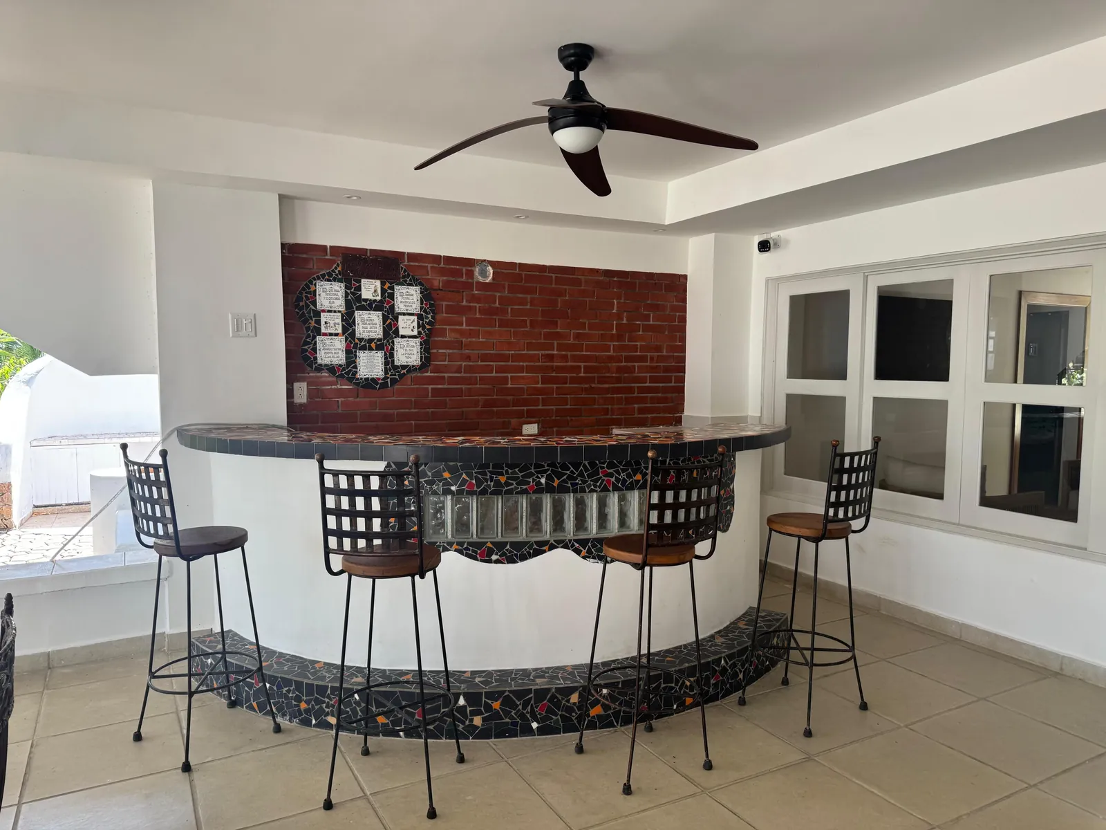 The bar — Spanish Colonial home for sale at Coronado Golf Club, Panama