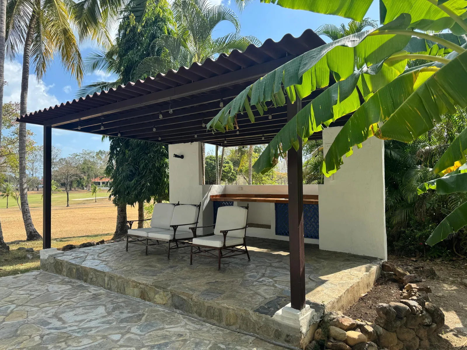Golf course frontage — Spanish Colonial home for sale at Coronado Golf Club, Panama