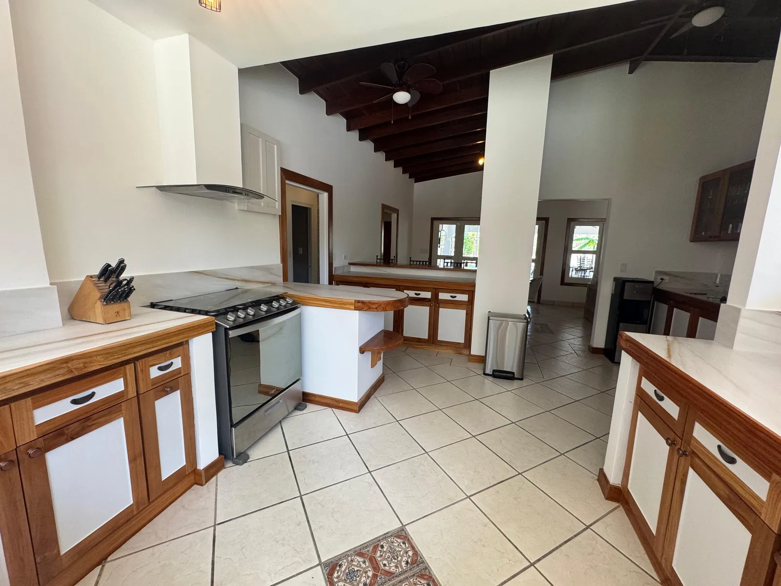 Kitchen and range — Spanish Colonial home for sale at Coronado Golf Club, Panama