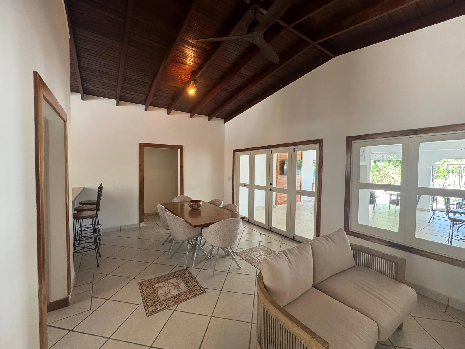 Living and dining area — Spanish Colonial home for sale at Coronado Golf Club, Panama