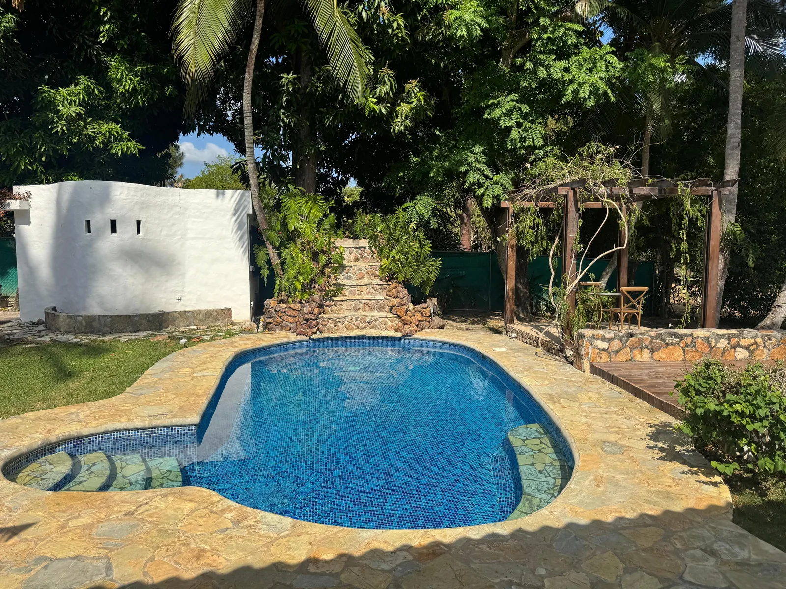 Pool and gardens — Spanish Colonial home for sale at Coronado Golf Club, Panama
