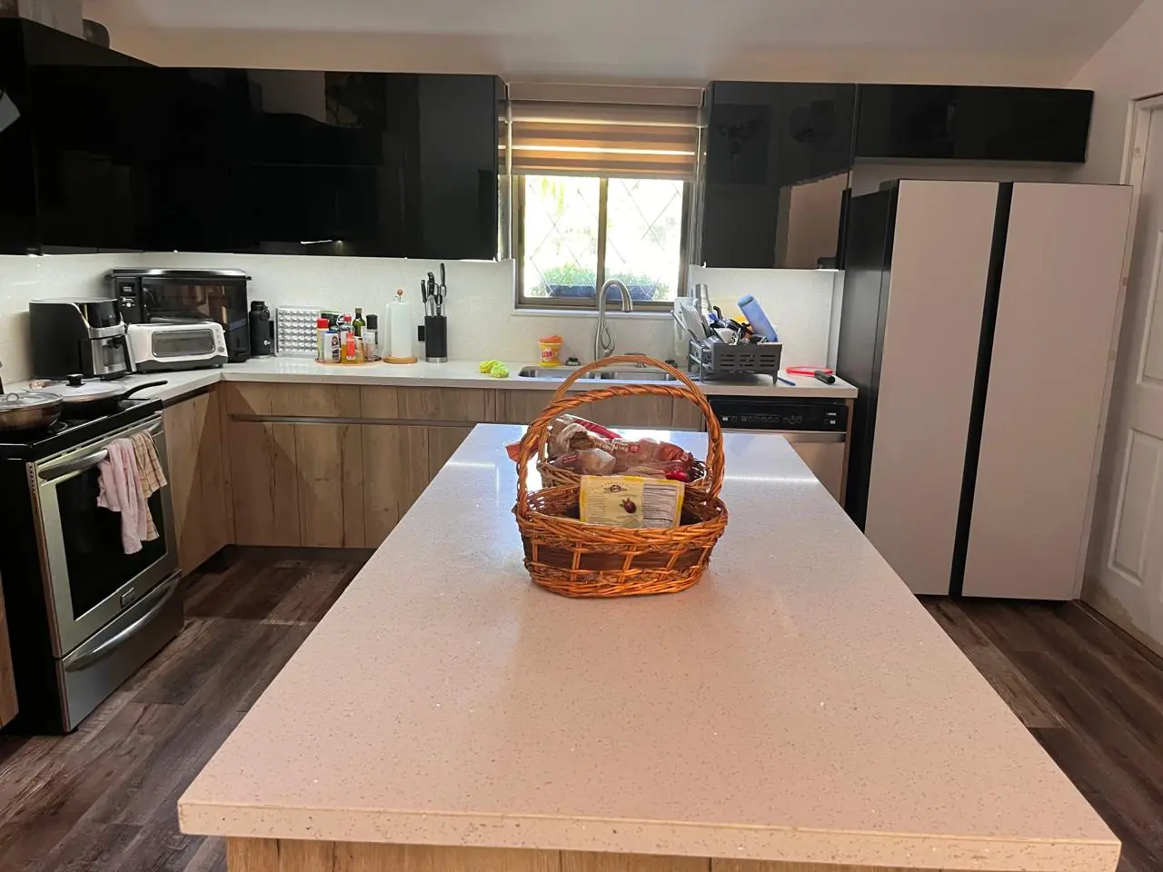 Kitchen island and appliances — lakeside home for sale at Club Ecuestre de Coronado, Panama