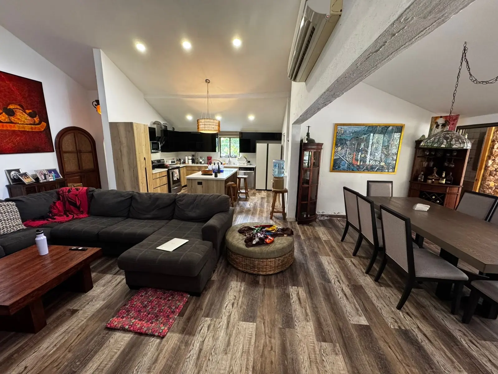Living and dining, open plan — lakeside home for sale at Club Ecuestre de Coronado, Panama
