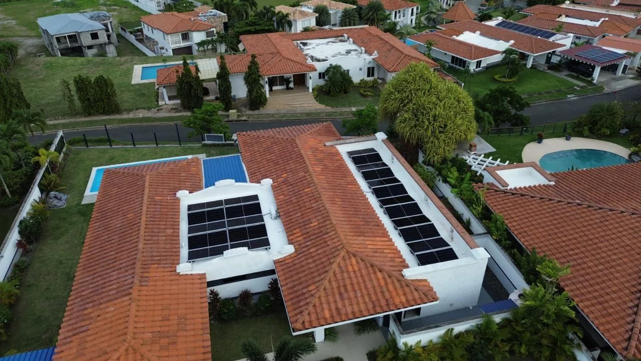 The house from above — ocean-view home for sale in Terrazas de Vista Mar, San Carlos, Panama